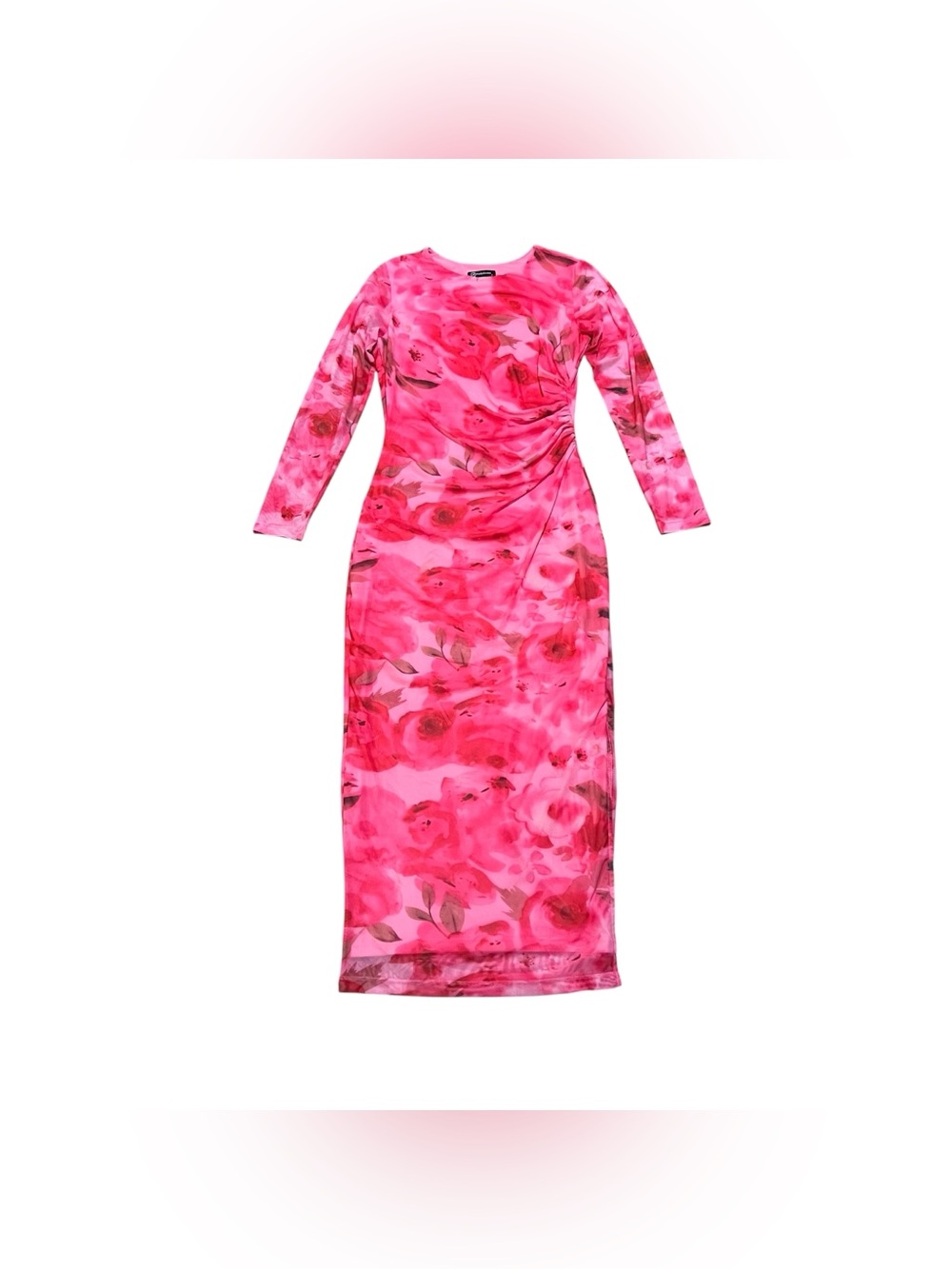 Pretty Garden floral mesh midi dress